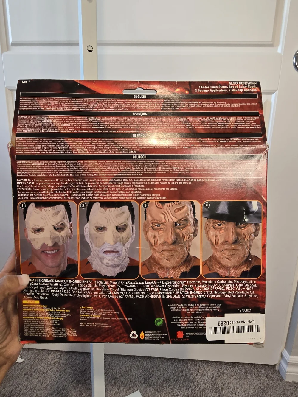 Freddy Krueger Face & Makeup Kit - Beige